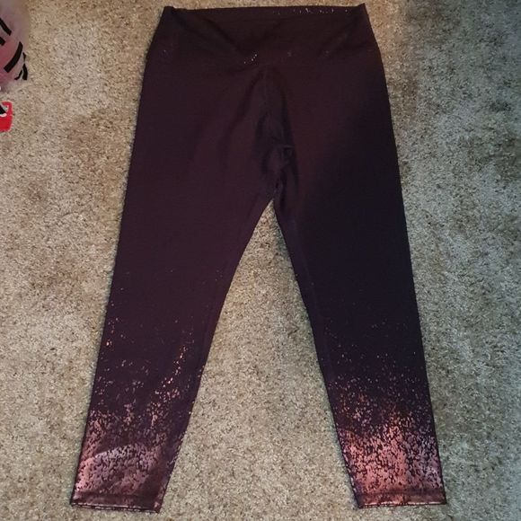 Ladies Z by Zobha Plum Workout Leggings 2XL - Picture 3 of 4